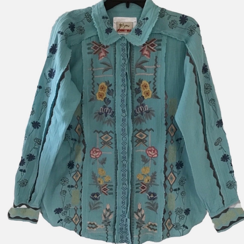 Johnny Was Embroidered Shirt